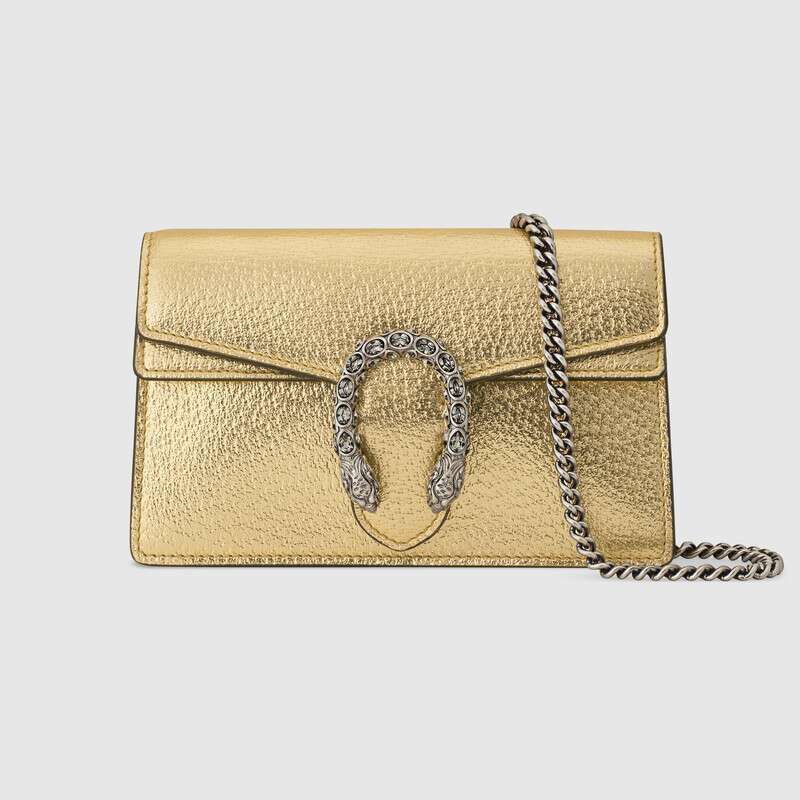 Gucci Dionysus Leather Super Mini Bag Shoulder Bag 476432 Gold